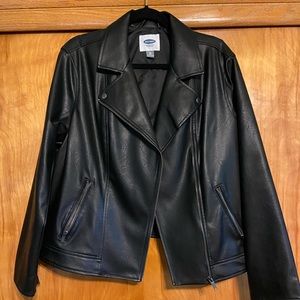 Old Navy Faux-Leather Moto Jacket, XL